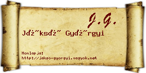 Jáksó Györgyi névjegykártya