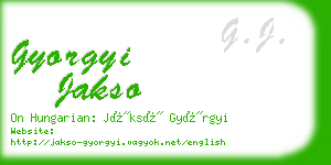 gyorgyi jakso business card